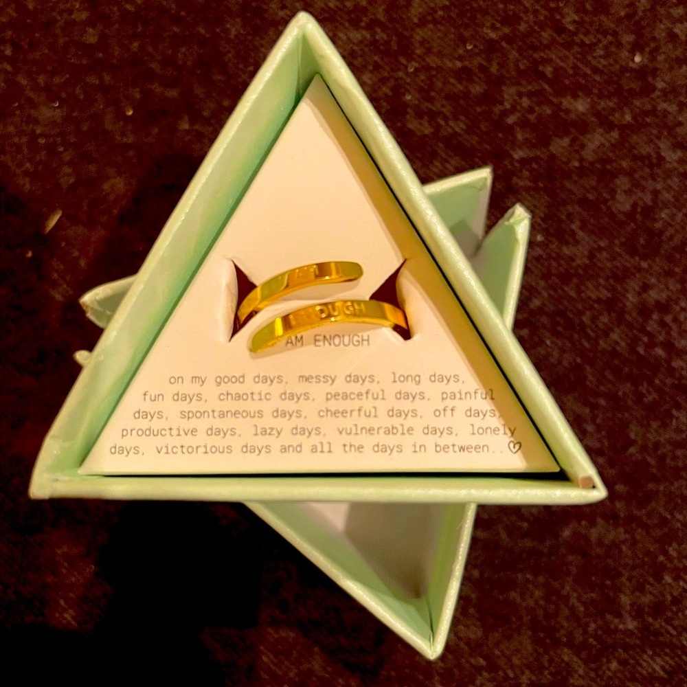 I Am Enough Adjustable Ring